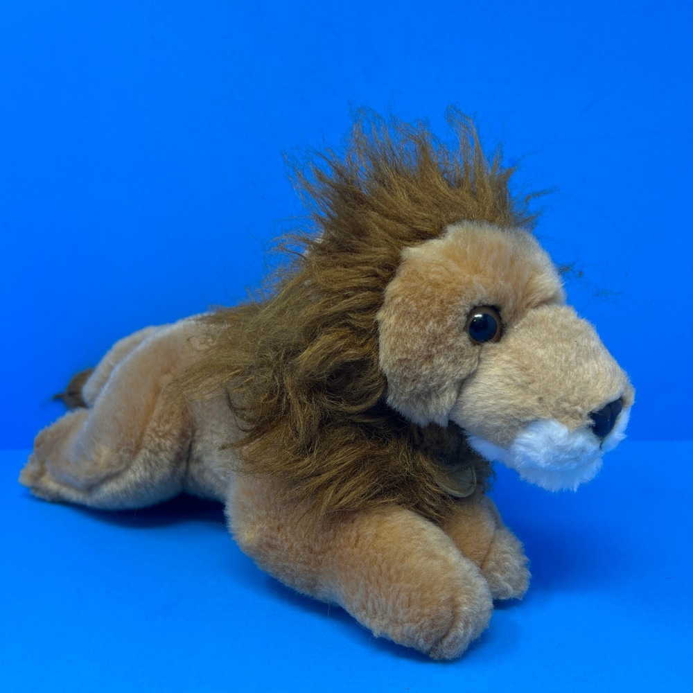 Aurora Miyoni Lion Plush Small Tan Brown‎ Realistic Stuffed Animal Safari Toy